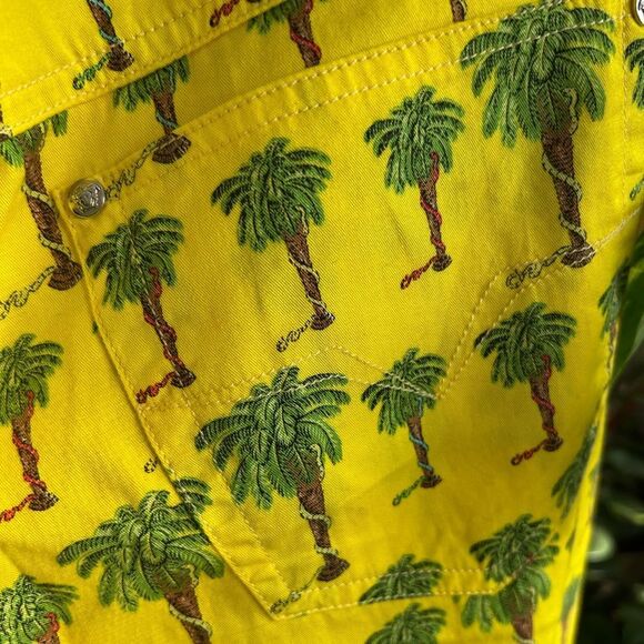 Vintage 90s Versace Jeans Couture Palm Tree Garden Of Eden Snakes jeans - Picture 12 of 16